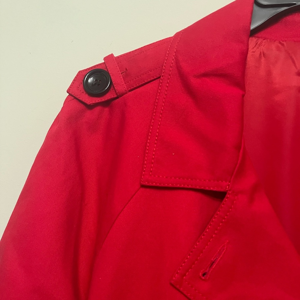 Daisy Fuentes Women's Red Double-Breasted rain coat xl nwt - Picture 3 of 9